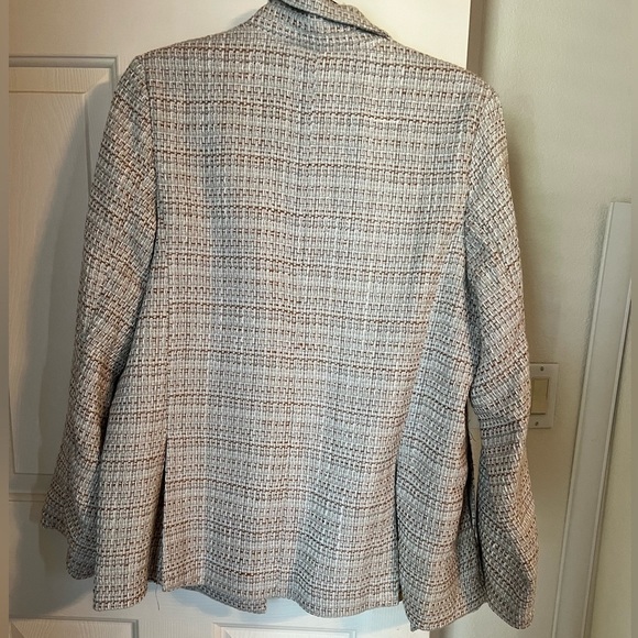 Democracy Birch Multi Long ButtonCuff Angled Pocket Single Breasted Blazer NWOT - Picture 9 of 14